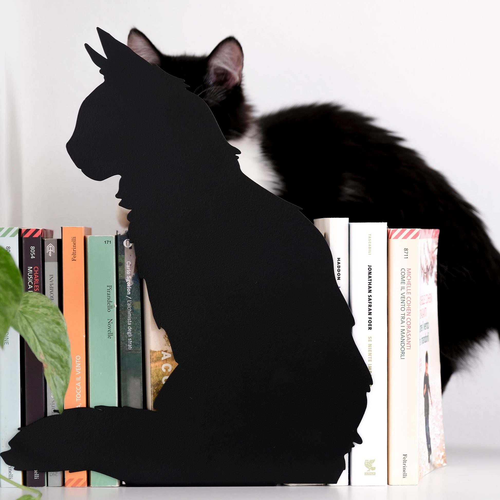 UNA SAGOMA!  ferma libri di design, in metallo, a forma di gatto –  Donarturo _ pet inspired design